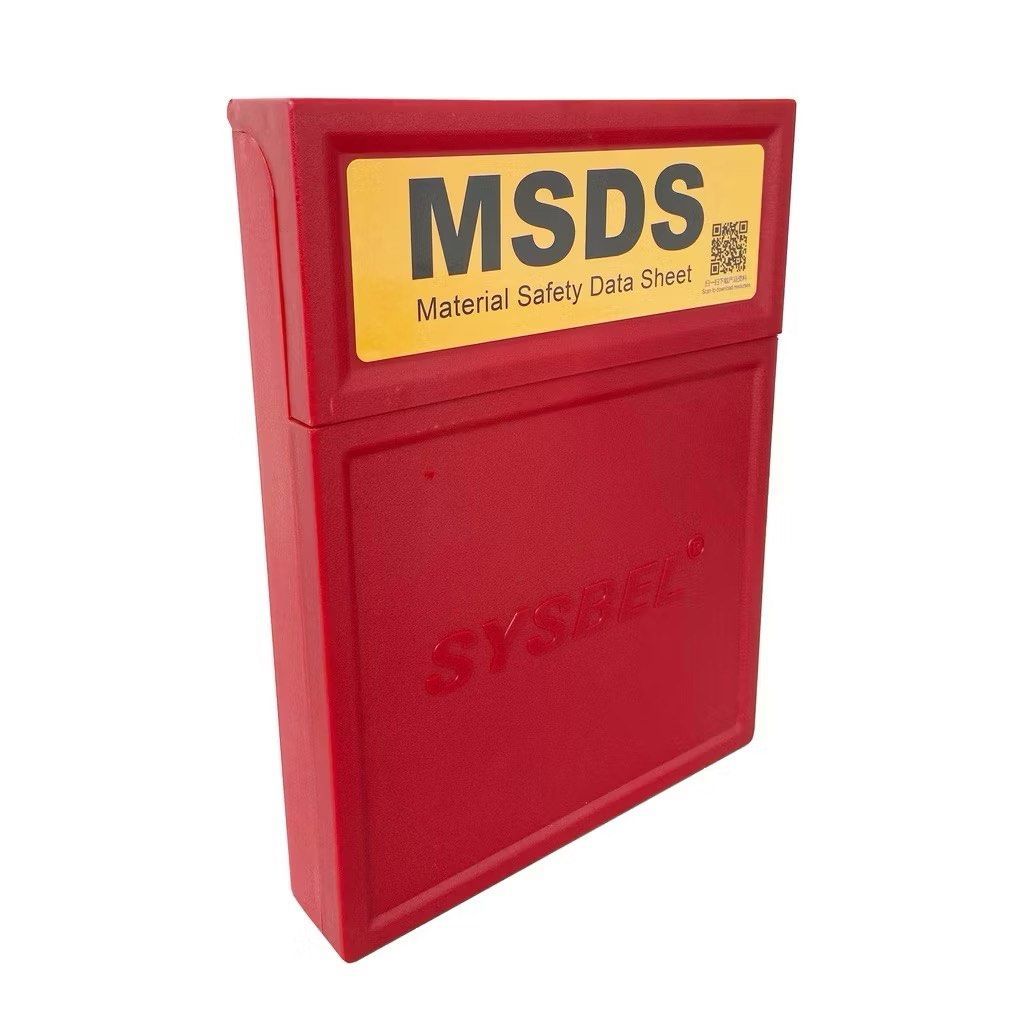 SYSBEL MSDS SDS Plastic Safety Document Storage Compartment Box for Safety Cabinets
