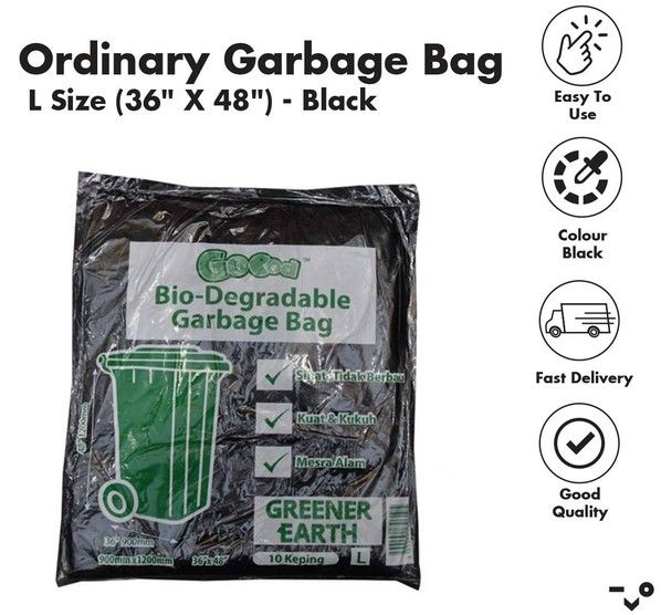 GARBAGE BAG (BLACK / SIZE : L)