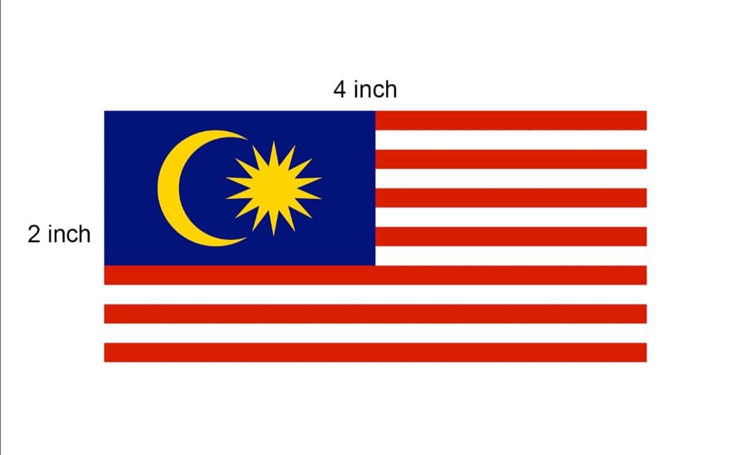 QP MALAYSIA FLAG 2' X 4' F1514 (NYLON)