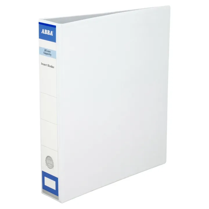 Others *Abba 40mm PVC 2D Ring File A4 Insert Binder White