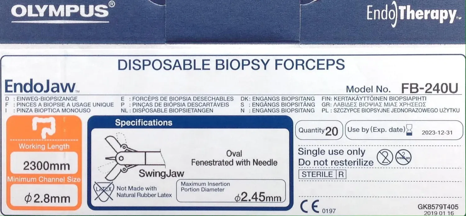 OLYMPUS FB-240U (20PCS/SET) SINGLE USE BIOPSY FO