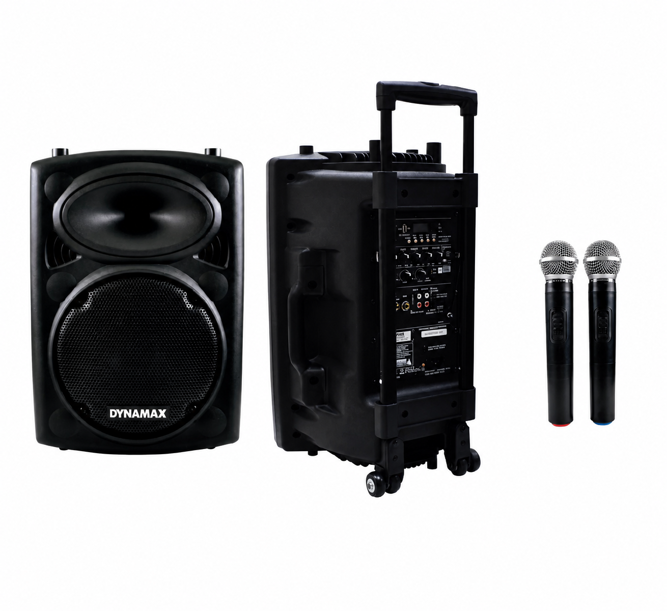 DYNAMAX Portable Speaker (12" Inch) / Portable PA System - Tweeter + Woofer # 350 Wat Power # Amplifier - Bluetooth - Radio FM - USB MP3 - SD Card # Percuma : Speaker Stand # PRO-121 # Jaminan: 1 Tahun # RS2781 ( KTT : 1 Set )
