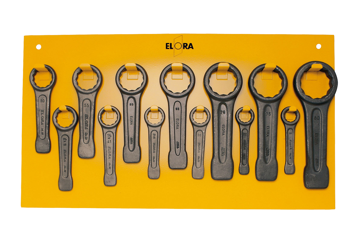 Others *ELORA 86S-13 Ring Slogging Spanner Set – 13 Pieces (30–80mm, Metric)