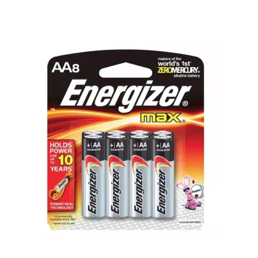 Energizer Max Battery AA Pack of 8 ( * Fast Delivery Local Supplier )