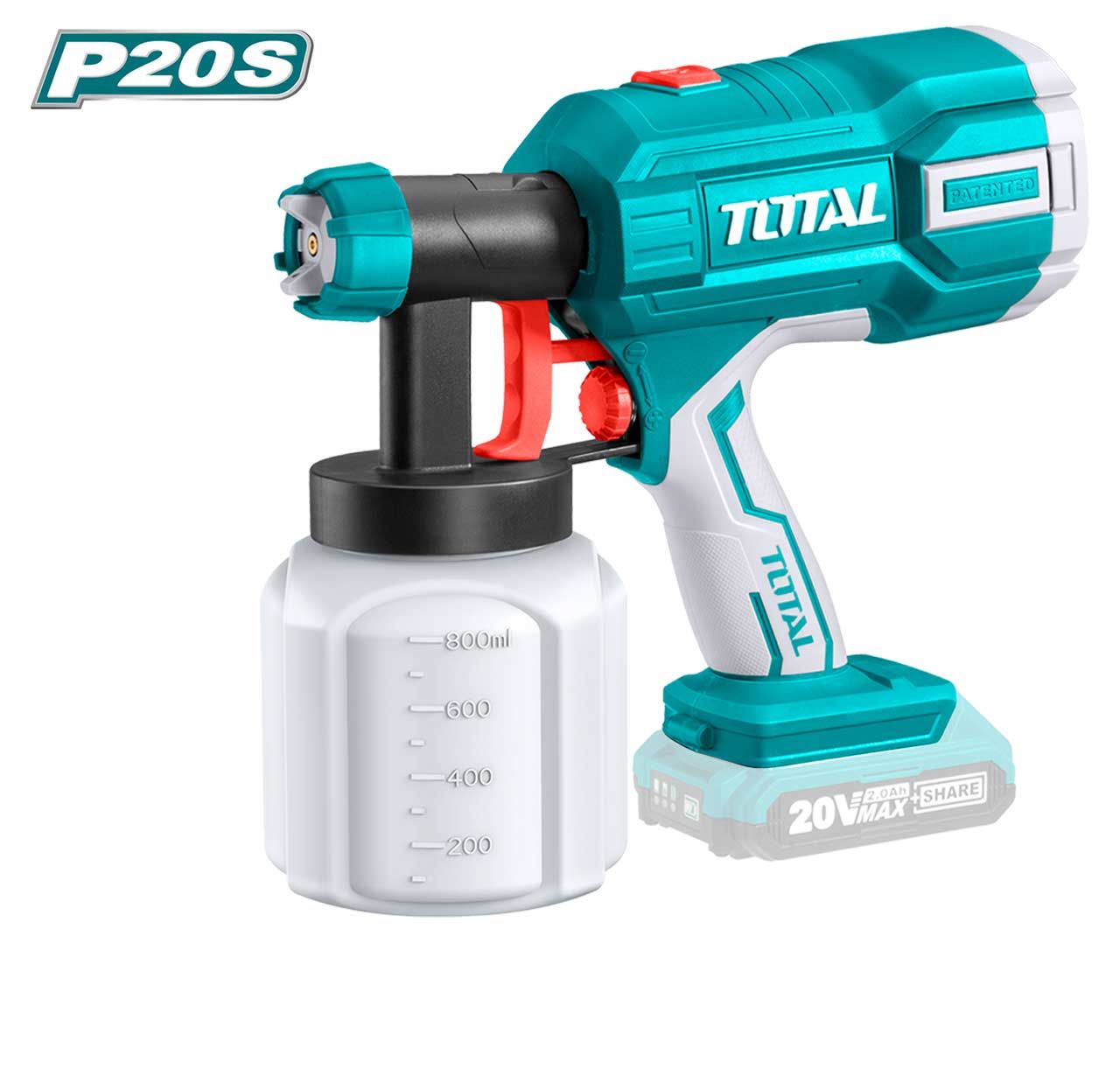 TOTAL - P20S Li-Ion Grinder (T-TMGLI2001) - Bare Machine Only & Combo Set / Grinder / Sharpening , Smoothing & Polishing / Grinding Machine / Grinder Tool / Power Tool / 20V / P20 Series
