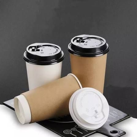 QP PAPER CUP DOUBLE WALL WITH LID 8OZ 50PCS