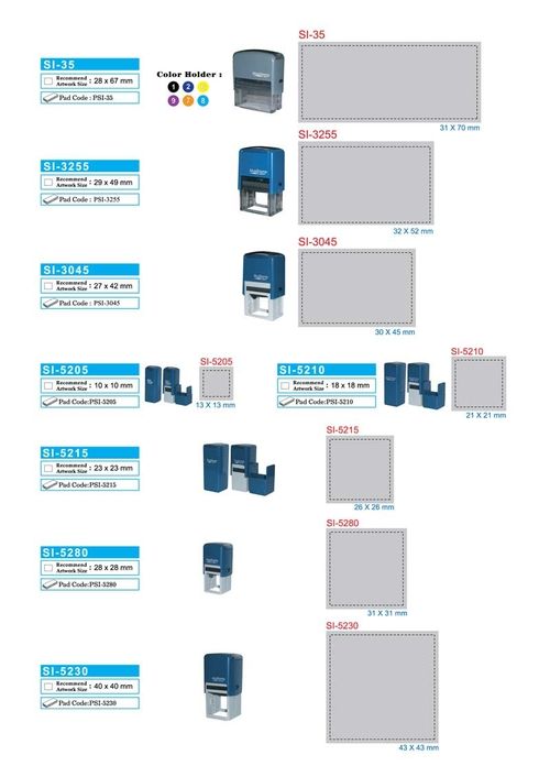 MAXSTAMP Self-Inking Stamp SI-3045 SIZE: 27 X 42 MM