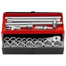 Others *Facom 17-Piece Metric 3/4 in Standard Socket Set with Ratchet, 6 point