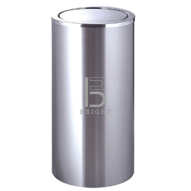 Stainless Steel Bin c/w Flip Top RFT-064/SS Size : 250(D) x 760(H)mm