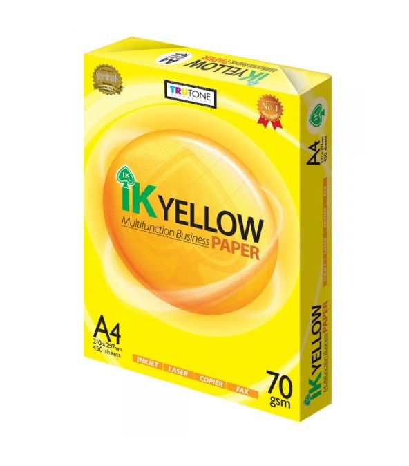 A4 Paper 70gsm Ik Yelllow 450' sheets
