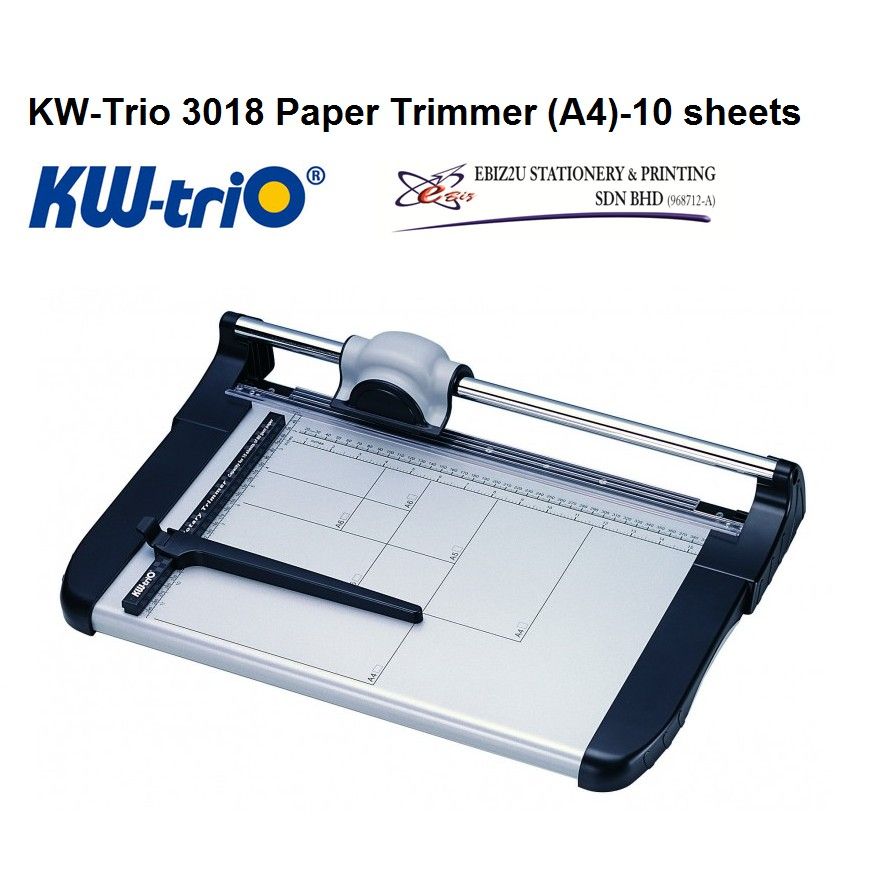 KW-Trio Heavy Duty Paper Trimmer 3018 (A4) - 10 sheets (Paper Cutter, Paper Trimmer, Heavy Duty Cutter, A4 paper cutter)
