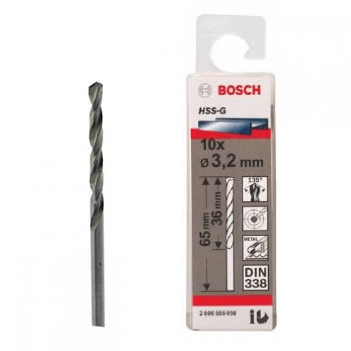 Bosch HSS-G Metal Drill Bit [4.1mm-8mm]