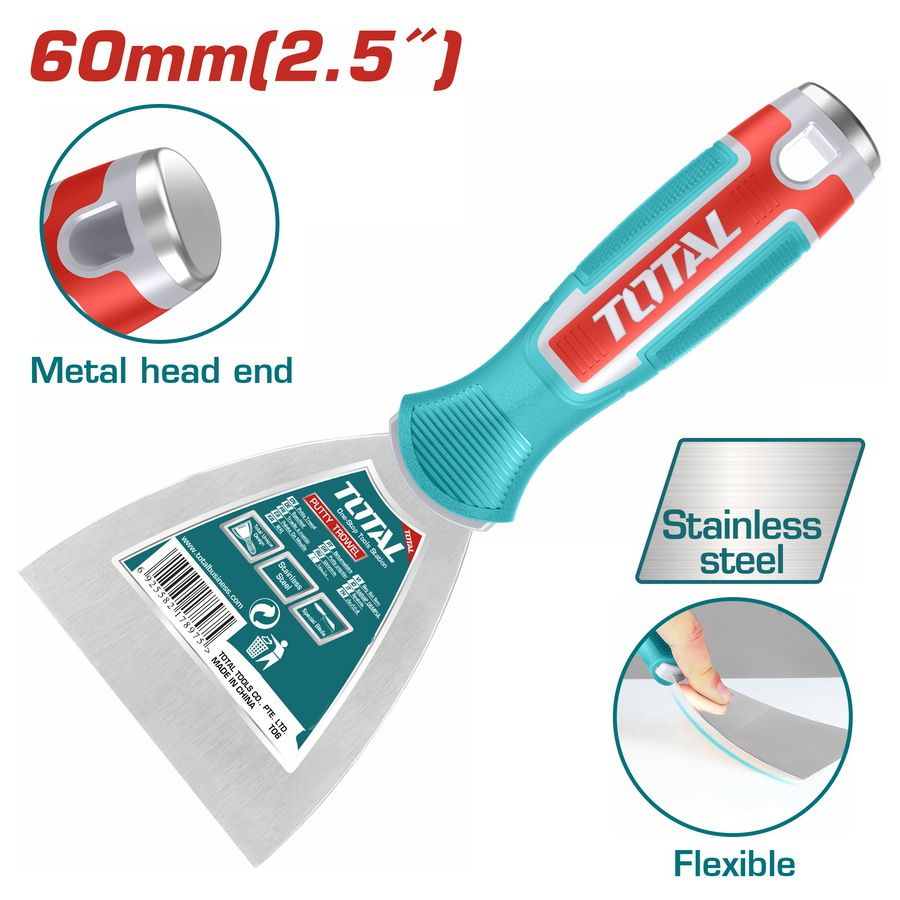 TOTAL - Putty Trowel - 60mm (Industrial)- (T-THT83606)/ Putty Trowel / Trowel / Hand Tool