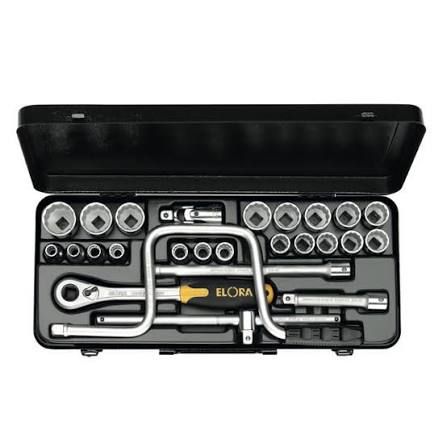 Others *ELORA Socket Set 1/2", hexagon, 26-pcs. 10-32 mm, ELORA-771-LMF