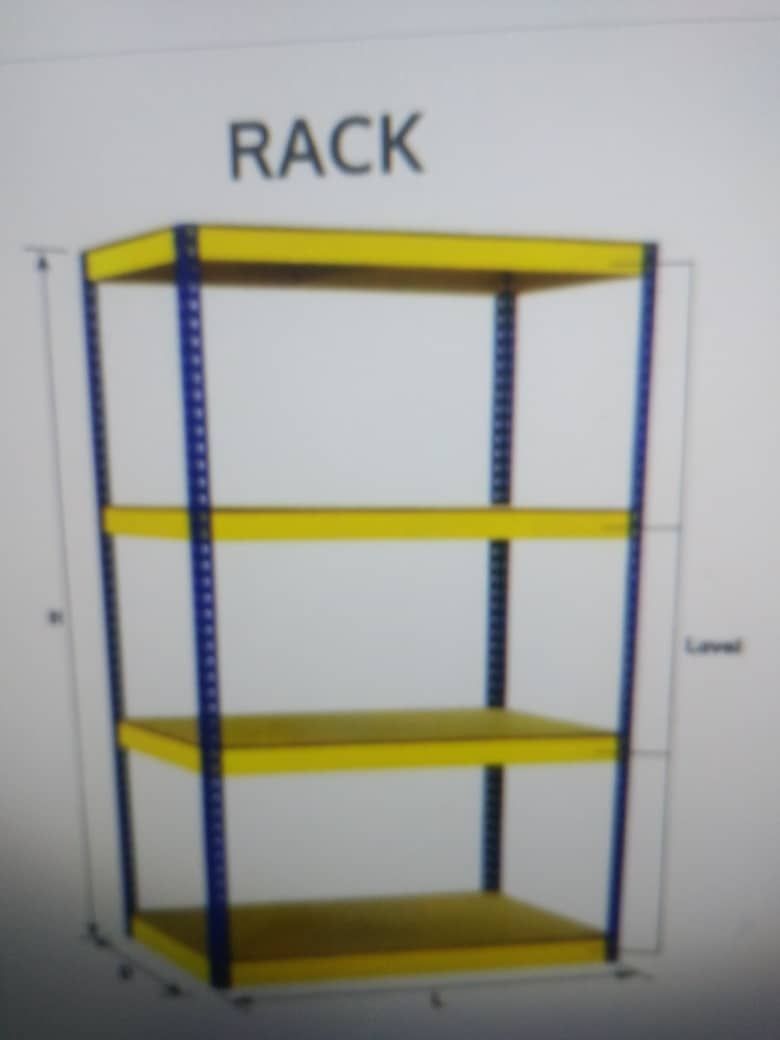metal rack Medium Duty Metal Rack 4 Level (Papan) 18" x 48" x 72"