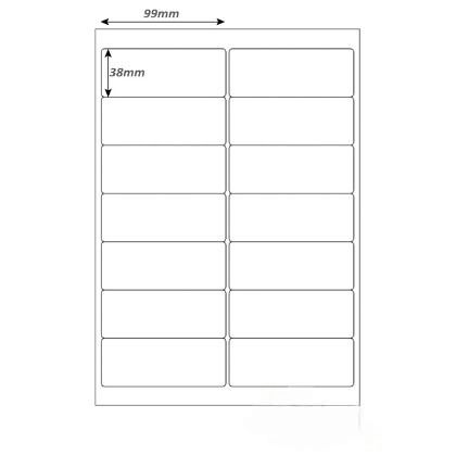QP Vinmark A4 Matt Label Sticker 99mm x 38mm 100 sheets