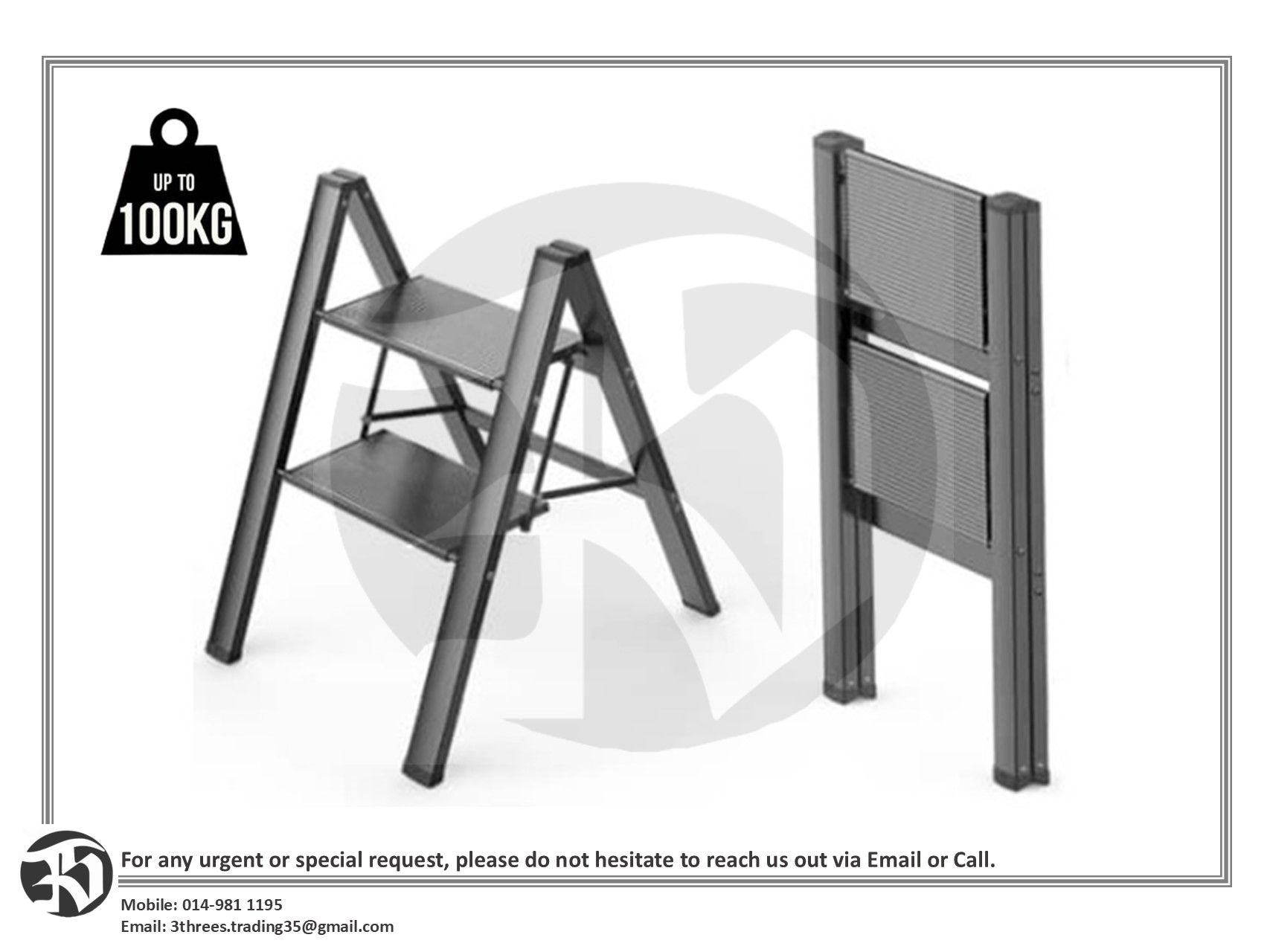 2 Step Foldable Multipurpose Ladder