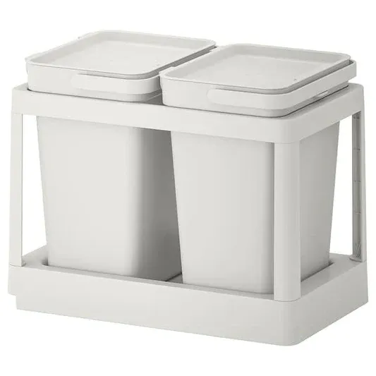 Others *HÅLLBAR Waste sorting solution, for METOD kitchen drawer ventilated/light grey, 40 l