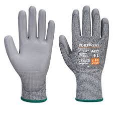 Others *Portwest Grey Polyurethane Cut Resistant Gloves, Size 8, Polyurethane Coating