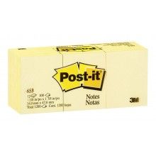 3M Post-it Notes Yellow 653 35mm x 48mm 100 sheets