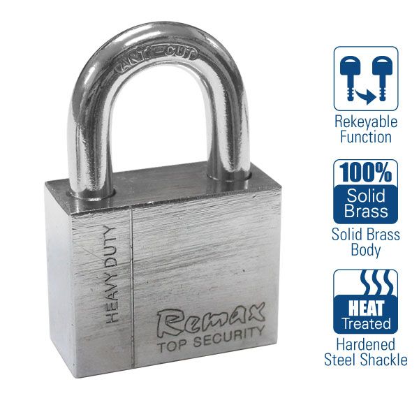 Remax Padlock Chrome Plated 1 Pack W:40mm