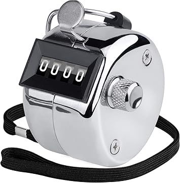 Metal Tally Counter Handheld Clicker 4 Digit Number