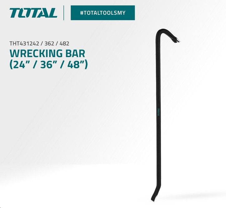 TOTAL - Wrecking Bar (Industrial)- 14''(T-THT431142) , 24''(T-THT431242) , 36''(T-THT431362) , 48''(T-THT431482)