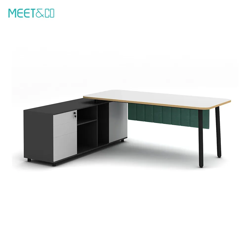 Others *COCO Series - L Shaped OFFICE DESK(CABINET ATTACHED)