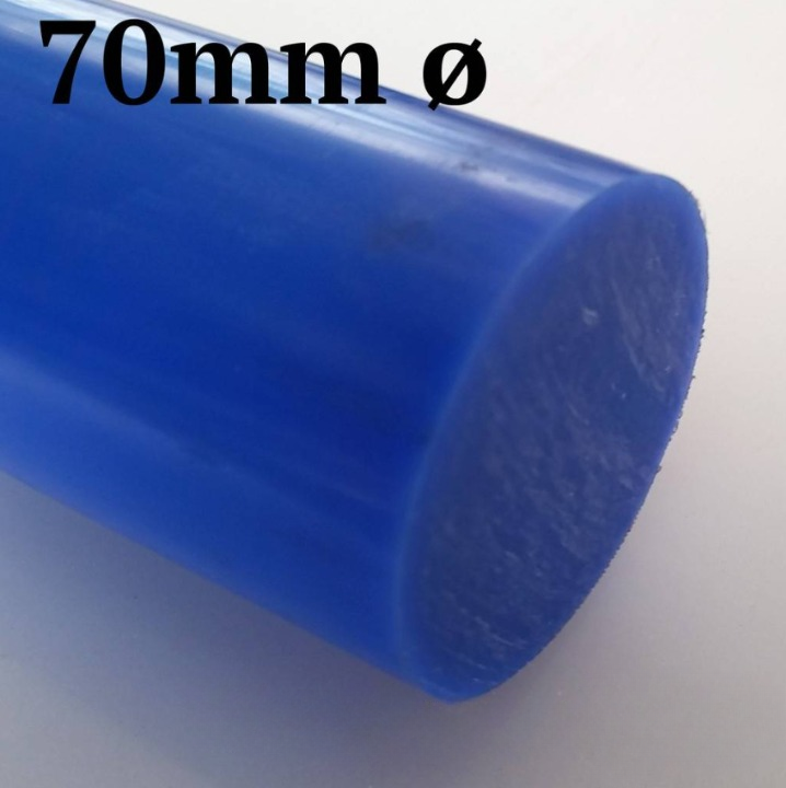 NYLON ROD BLUE COLOR 70MM DIAMETER
