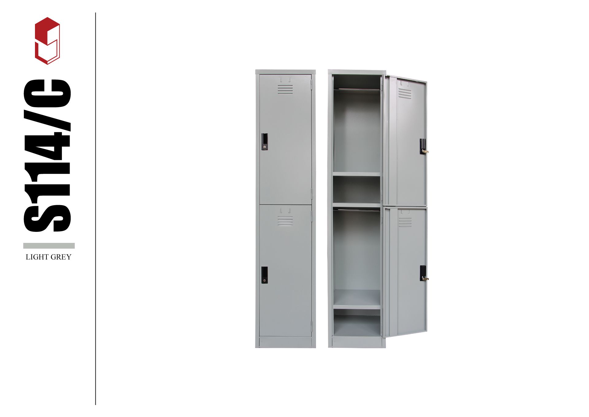 OKADA S114/C 2 LAYER METAL LOCKER 381W X 381D X 1828H