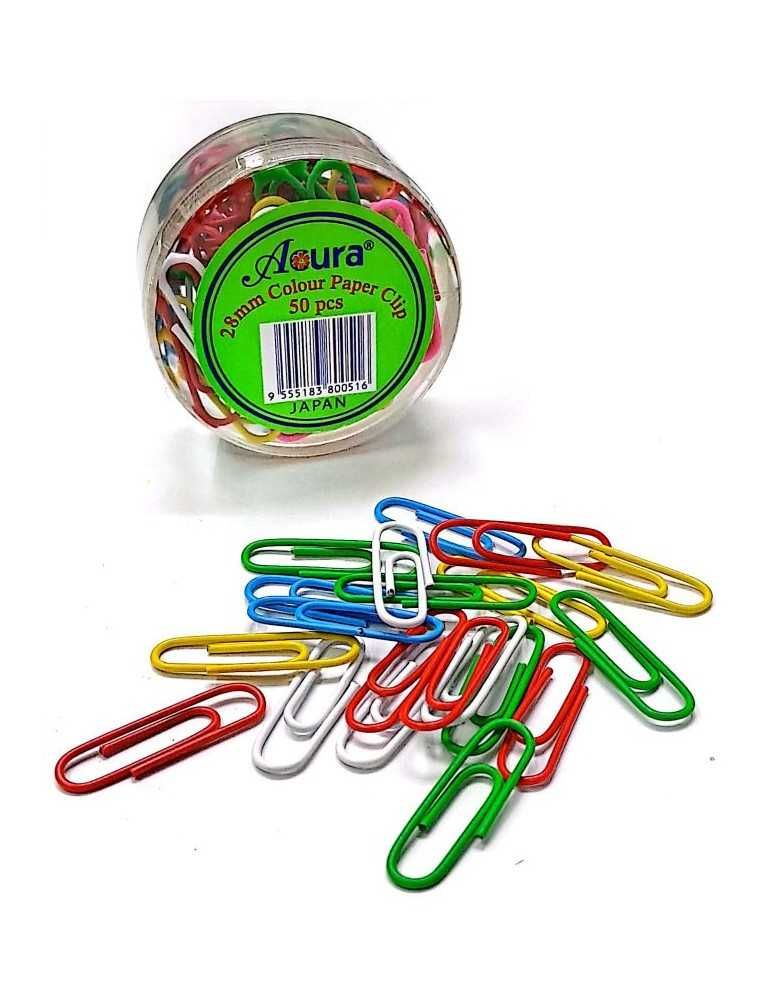 QP COLOR PAPER CLIP 28MM