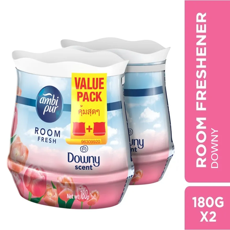 Ambi Pur Air Freshener Room Fresh Scented Gel Downy 180g x 2s