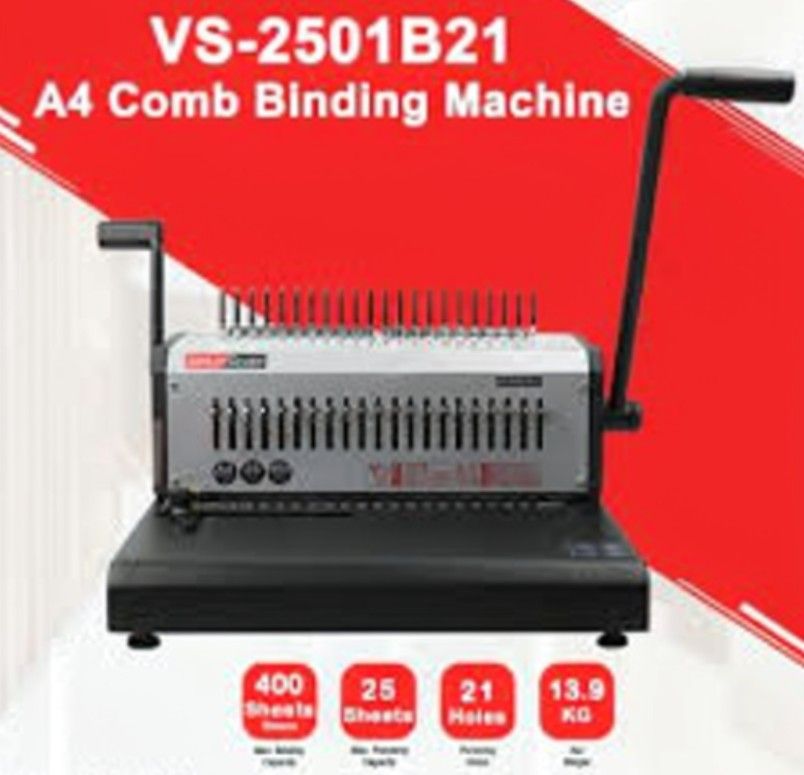 Valuescan VS-2501B21 Heavy Duty Comb Binding Machine A4, Binding Machine, Comb Binding