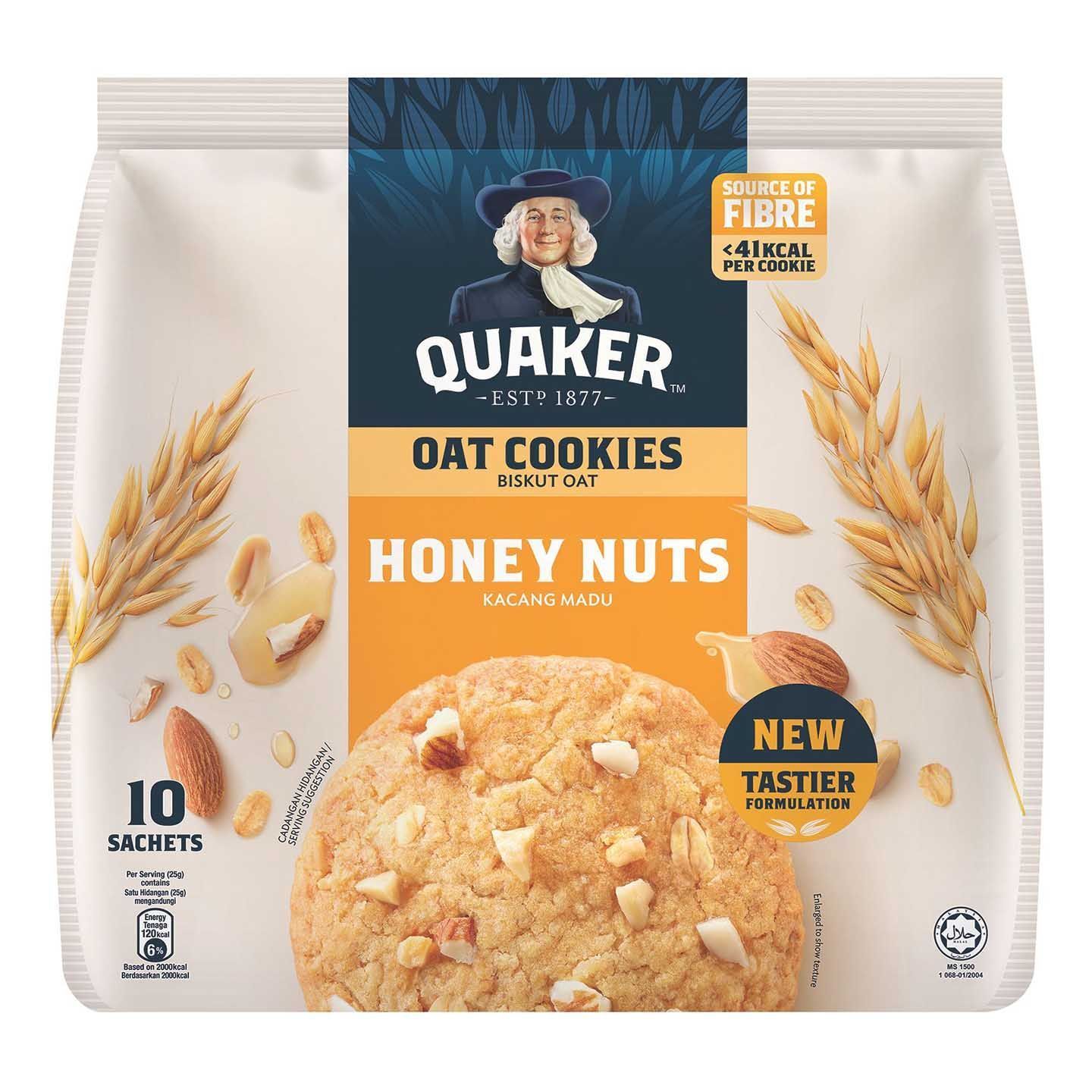 QP QUAKER OAT Cookies (Honey Nuts) Pack 270g (10x27gm)