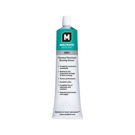 Molykote 3451 Fluoro-silicone Grease 85g per tube OCHA Dow MOLYKOTE™ 3451 Chemical Resistant Bearing Grease White 85 g Tube-FREE DELIVERY SEMENANJUNG