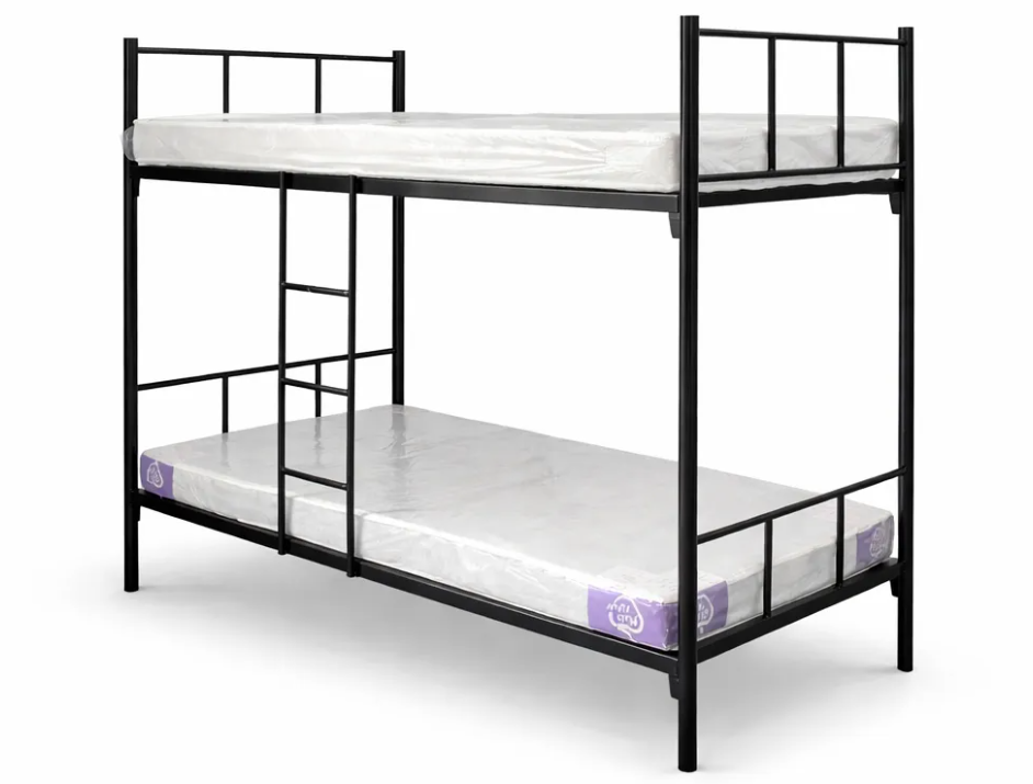 Dual Single Double Decker Bed Frame with Mattress