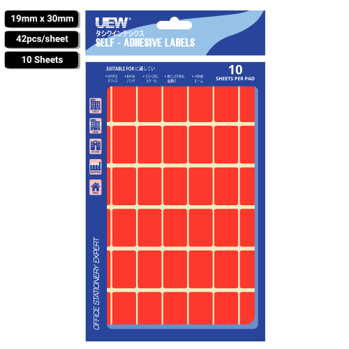 QP MULTI PURPOSE LABEL / LABEL PELBAGAI TUJUAN 19MM X 30MM  (ALL COLOUR)