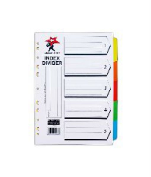 Lucky Star A4 Index Divider 5 Colours