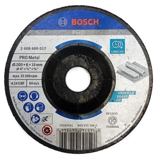 BOSCH GRANDER DISC 4" X 6MM