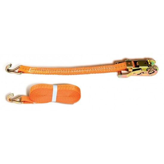 Warrior Heavy Duty Polyester Cargo Lash 1" (W) x 5.0M (L) x 1.5T with Ratchet Tie Down & Double J Hook