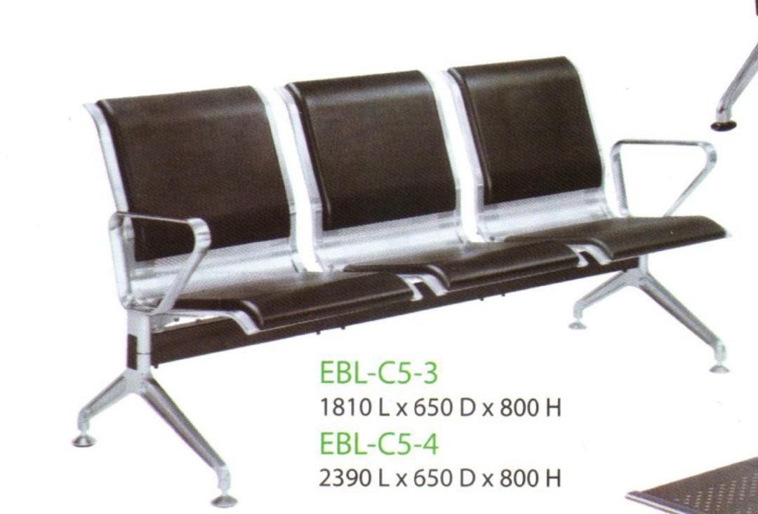 Metal Link Chair With PVC Cover Black 3 Seater / Chair /Office Chair / Ergonomic Chair / Metal / Link Chair / PVC Cover / 3 Seater / Metal Link Chair #black