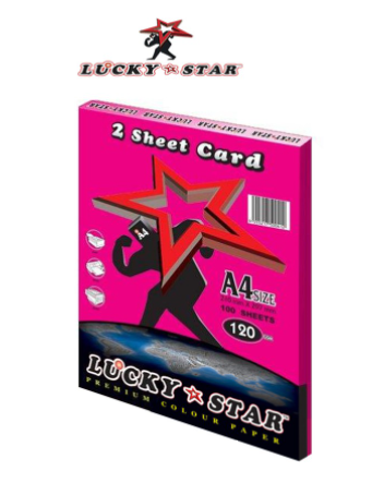 LUCKY STAR 2 SHEET CARD A4 120GSM  (CYBER COLOR)