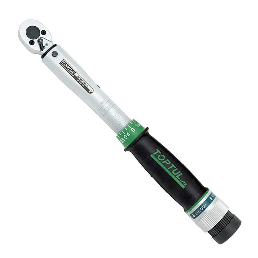 TOPTUL 1/4'' DR. Torque Wrench 6-30Nm (350mm) Model: ANAF0803