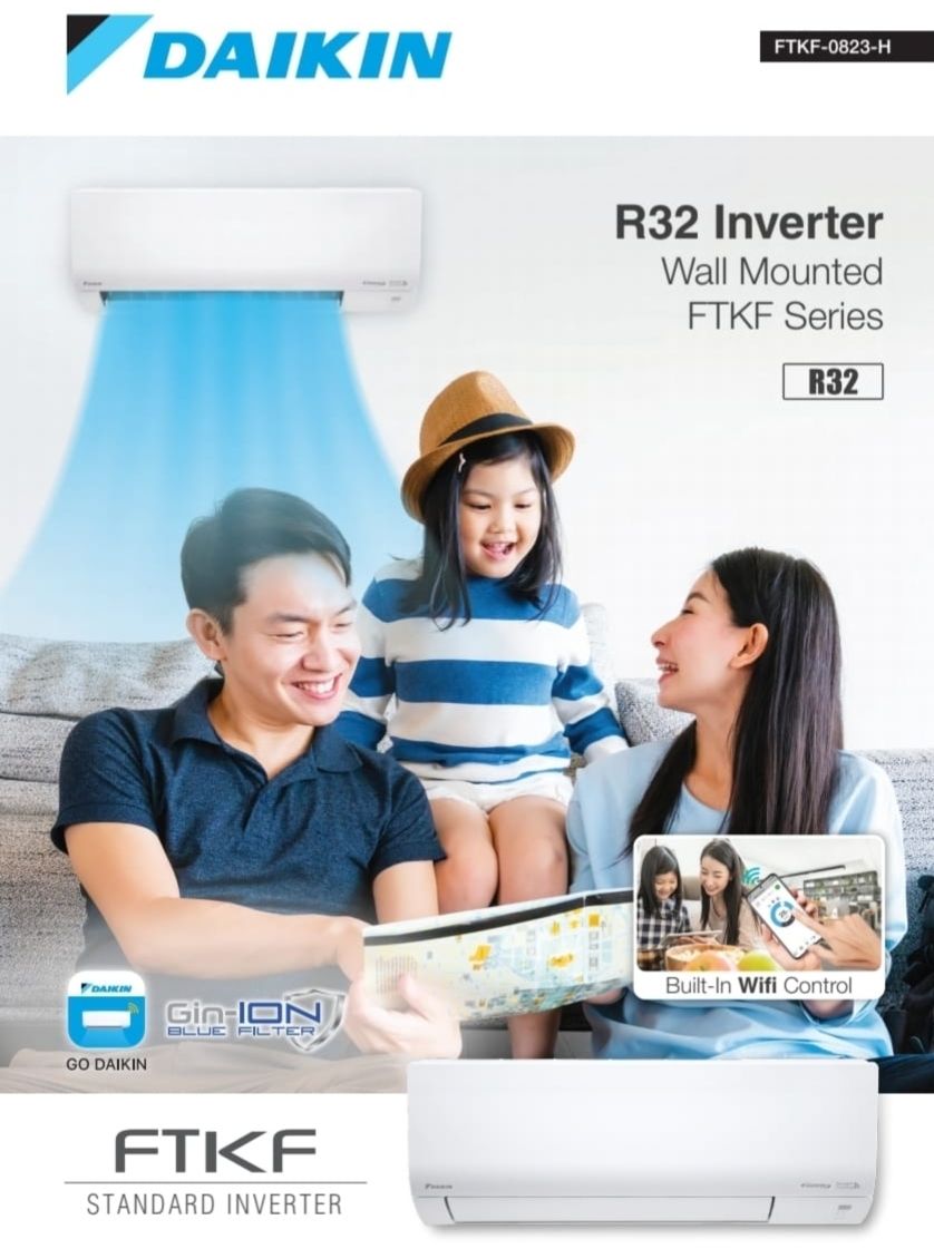 Daikin Aircond 1.5 Horsepower Tanpa Pemasangan