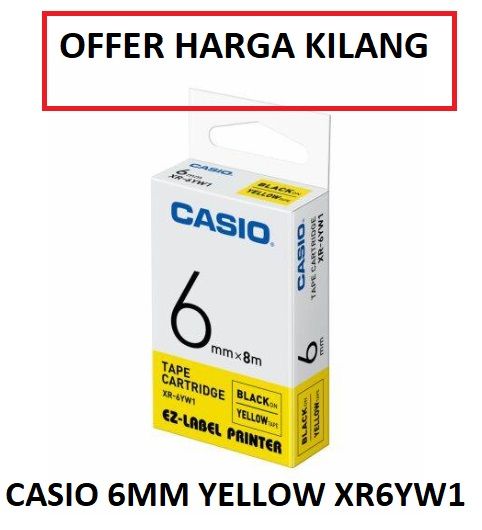 Others *CASIO EZ-LABEL TAPE 6MM YELLOW