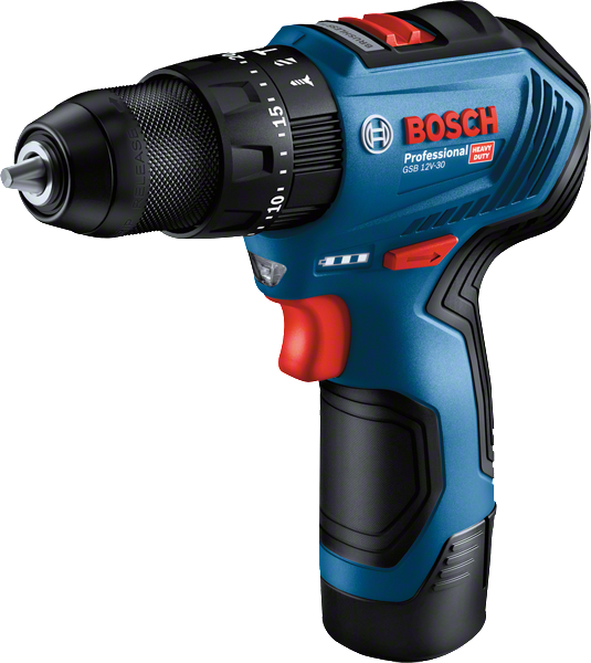 BOSCH GSB 12V-30 Brushless Cordless Impact Drill Driver with 12V 2.0Ah Battery X 2 + Charger