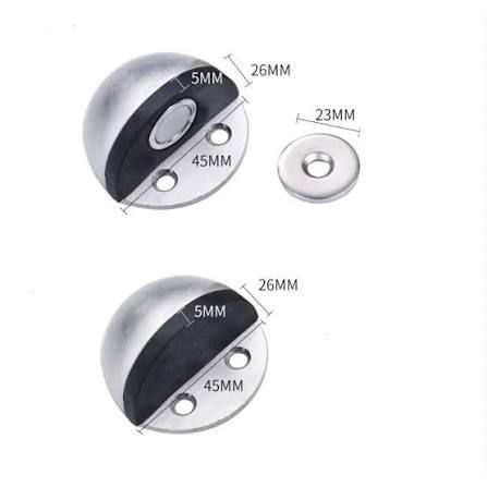 Stainless Steel Half Moon Door Stopper Rubber