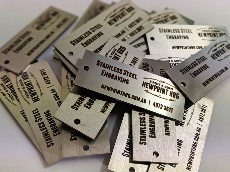 Stainless Steel Tagging engraved (50mmL x 9.6mmW)