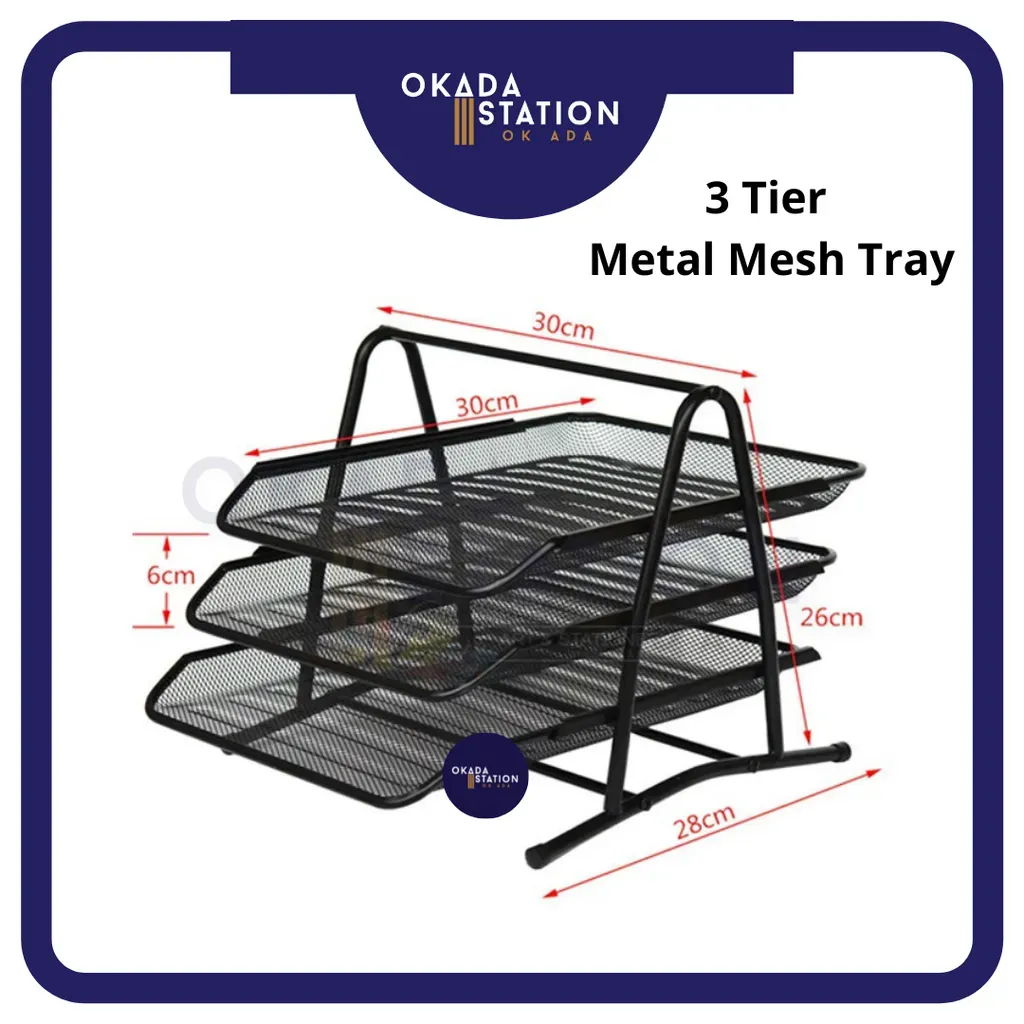 OKADA A4 METAL DOCUMENT TRAY 3 LAYER