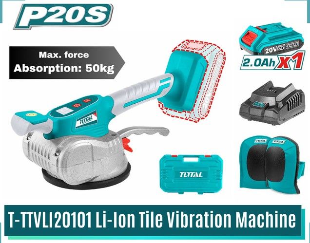 TOTAL - P20S Li-Ion Tile Vibration Machine Set (T-TTVLI20101) / Vibration System of Ceramic Tiling / Tile Vibration / Vibration Machine / Power Tool / 20V / P20 Series